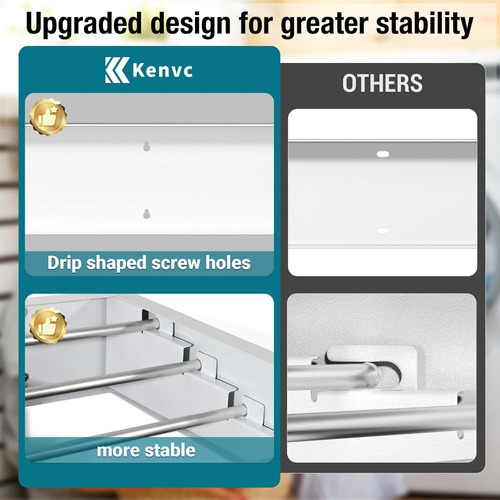 Estante Colgador De Ropa Extensible Pared Plegable Toallero