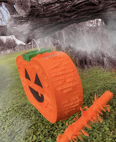 Piñata De Calabaza De Halloween Con Palo 17 X10 Perfec...