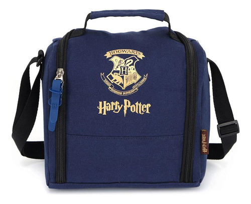 Lancheira Escolar Térmica Harry Potter Hogwarts Licenciada Cor Azul