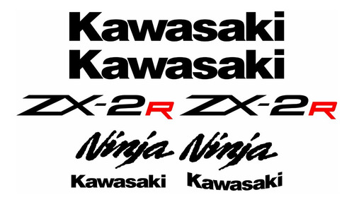 Faixa Emblema Adesivo Kawasaki Ninja 250r Zx 2r 25010 Zx2r