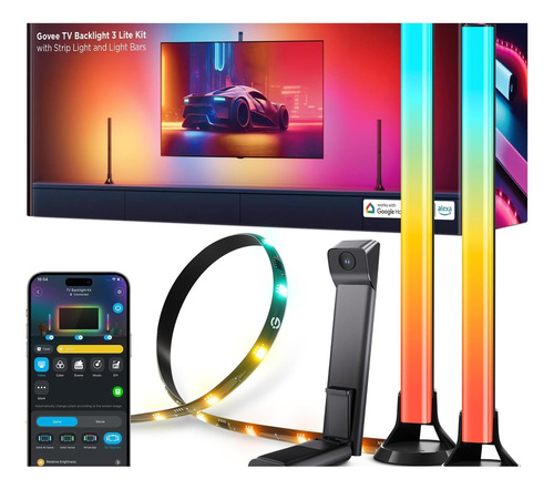 Govee Tv Backlight 3 Lite Kit, 11.8 Pies Rgbicw Wi-fi Tv Led