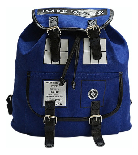 Mochila Para Estudiantes De Doctor Who Cosplay Police Box