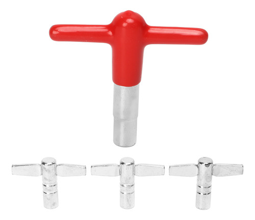 Herramienta De Afinación De Batería Roja Y Roja, 4 Llaves, M