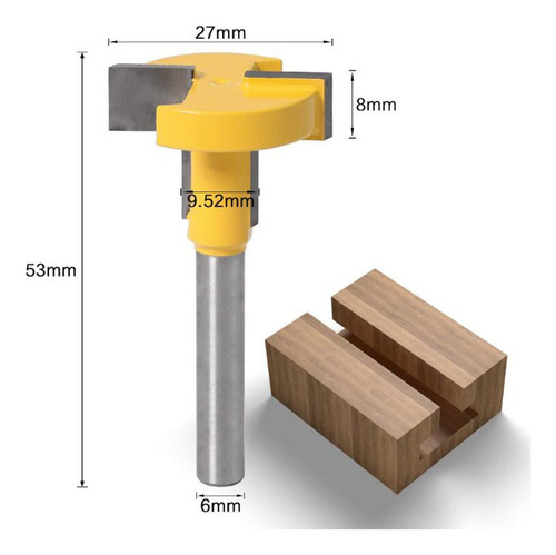 5 X Brocas De Carburo De Corte De Vástago De 6 Mm Tipo T