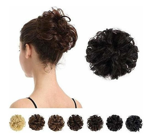 Mono De Cabello Humano 100%, Scrunchies De Mono Desordenado