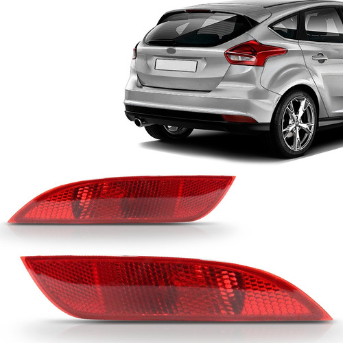 Par Refletor Parachoque Traseiro Focus Hatch 2016 17 18 2019