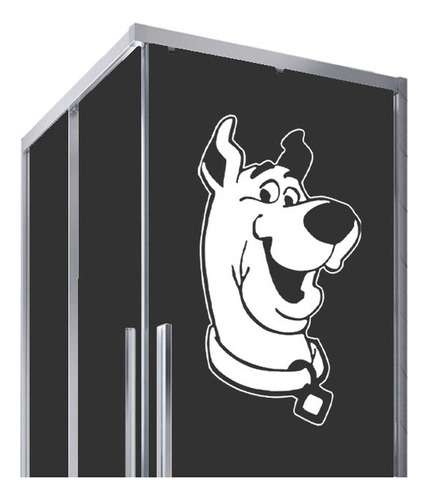 Adesivo Para Vidro Box Branco - Desenhos Cachorro S Doo