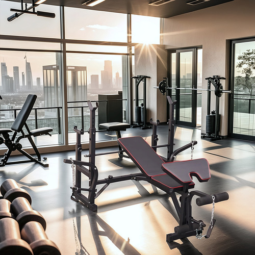 Gimnasio En Casa Multifuncional Brazo Halar Abdomen Pro Negro