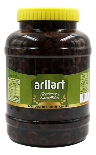Aceitunas Negras En Rodajas Clásicas X 1,5 Kg - Arilart