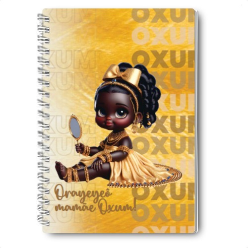 Caderno Capa Dura A5 100 Folhas Pautado Orixás Iemanjá Oxala