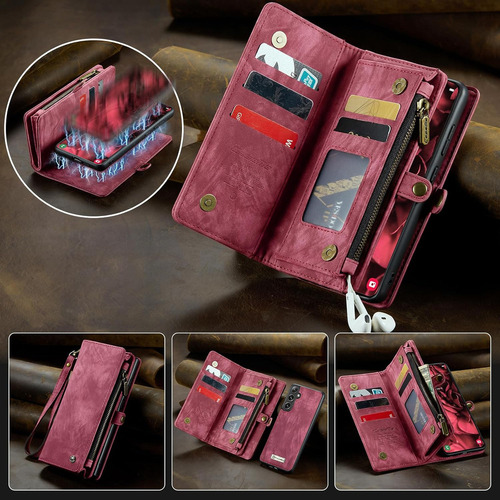 A Funda Estilo Cartera A Prueba De Caídas For Samsung