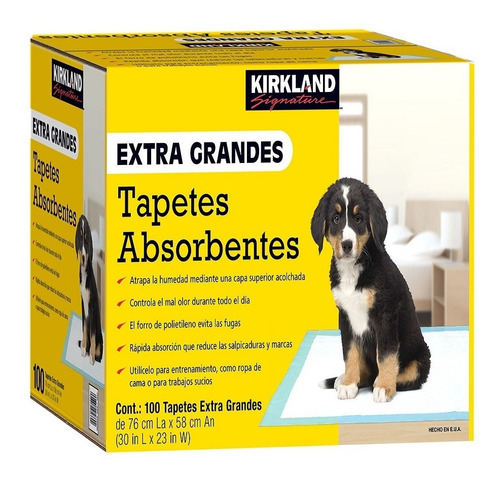 Tapete Entrenador Absorbente Para Perro Kirkland 100 Piezas