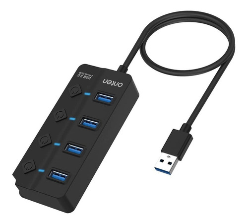 Concentrador Usb, Concentrador De Datos Usb 3.0 De 4 Puertos