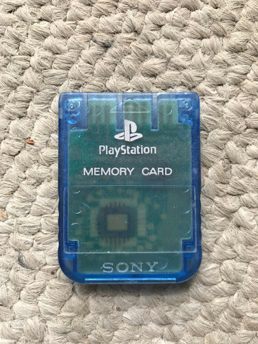 Memory Card Psone Psx Playstation 1 Azul Original Con Datos