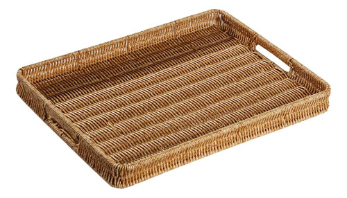 Bandeja Decorativa Tejida De Imitación De 40cmx30cmx4.5cm