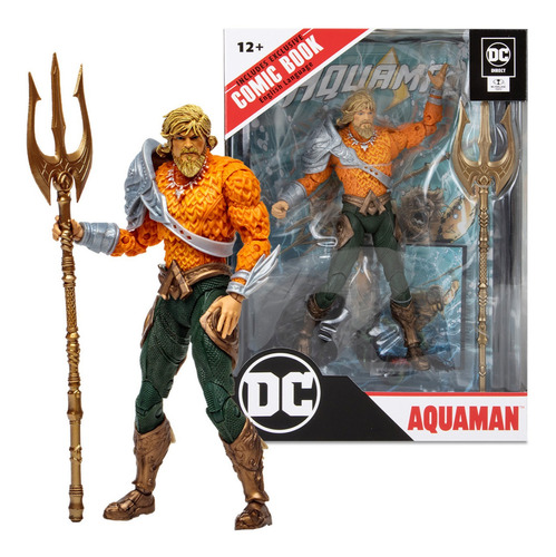 Aquaman Comic Clásico Figura Justice League Dc Mcfarlane