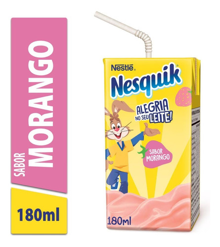 Bebida Láctea Nesquik Morango Nestlé 180ml