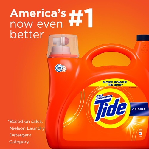 Tide Detergente 4.08lts Original Concentrado He 96lavados