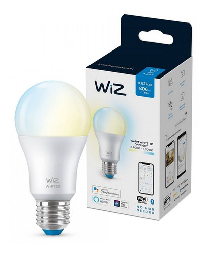 Pack 2 Lámparas Led Wiz Wifi Blanca Cálida O Fría 9w E27