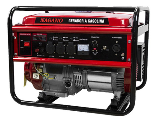 Gerador portátil Nagano NG4100E 4400W monofásico com tecnologia AVR 110V/220V