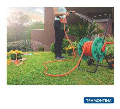 Enrolador De Mangueira Rodinha Verde Tramontina - 78595000