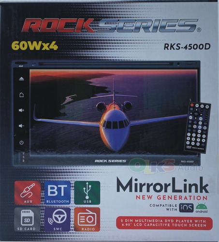 Autoestéreo Pantalla Touch 6.9'' Bt Dvd Rockseries Rks-4500d