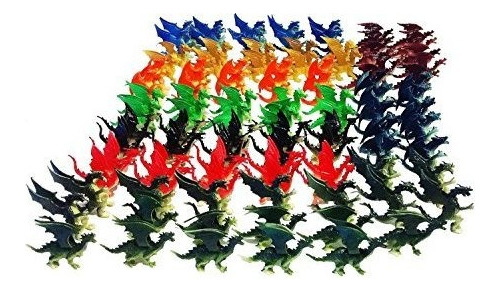 100 Unids Mini Dragones Respiradores De Fuego De Plástic