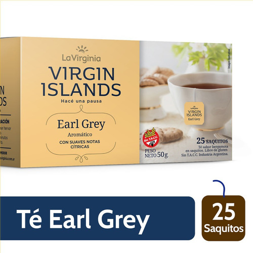 Te En Saquitos La Virginia Virgin Island Earl Grey X 25 Un