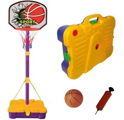 Kit Jogo Basquete 1,64m Tabela Cesta Bola Infantil Bel 4885