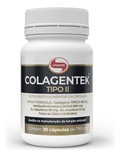 Colágeno Tipo 2 Colagentek Vitafor 30 Cápsulas