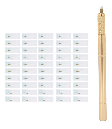 Bolígrafo Manual De Tatuaje 50pcs 12f Microblading Aguja De