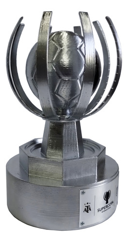 Replica Supercopa Internacional 20cm De Alto - Impresion 3d Plateado
