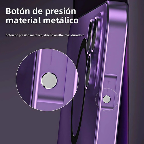 Funda Para Iphone Metalica Anti Golpes Magsafe Ciotec Gris 16 Pro Max