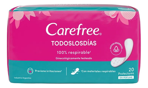 Protectores Diarios Carefree Los Dias 20 Unidades