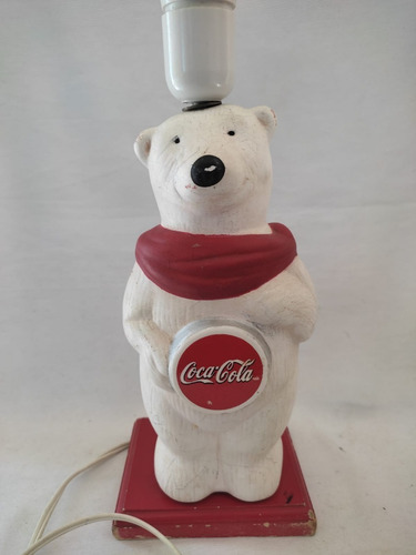 Imagen 8 de 9 de Lampara Oso Coca Cola Yeso Y Madera Vintage 02