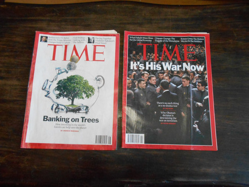 2 Revistas Time, 30 De Noviembre 14 Diciembre 2009.  Inglés.