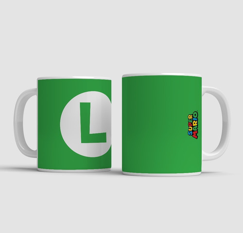 Taza Mario Bros Luigi Sublimada Alta Calidad Colores Vivos