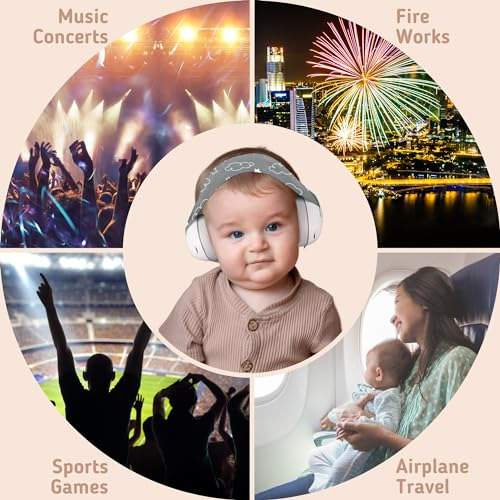 Kiddieware Auriculares Para Bebé Con Cancelación De Ruido