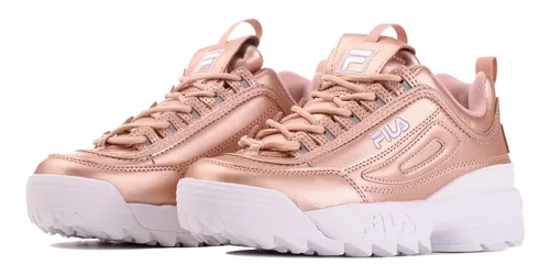 tenis fila rosa veludo