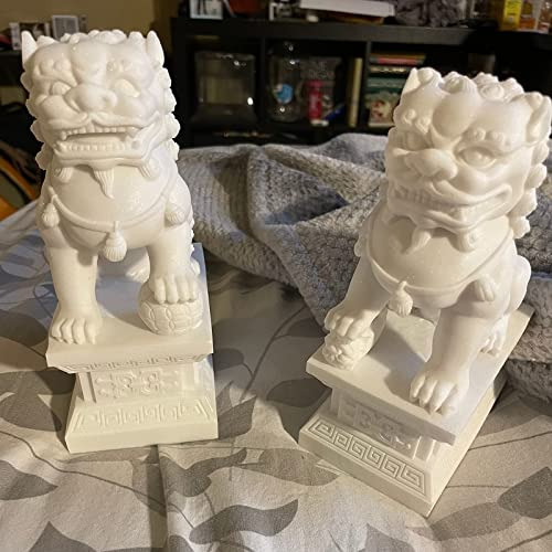 Feng Shui Wealth Prosperity Par De Peking Fu Foo Dogs Statue