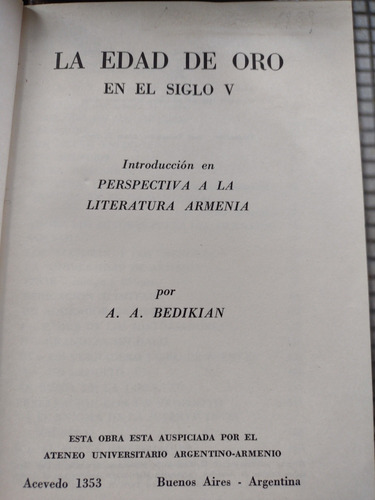 La Edad De Oro En El Siglo V Bedikian Atr Vid (Usado)
