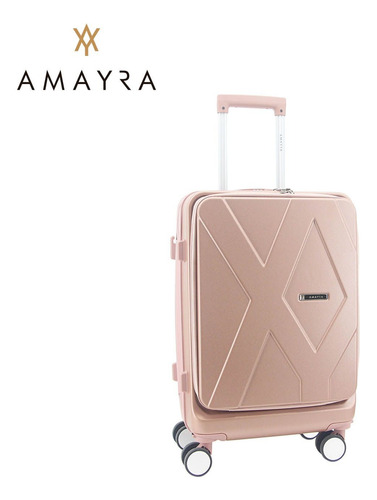 Valija Carry On Porta Notebook De Cabina 20p Amayra Viajes Rosa Gold Lisa