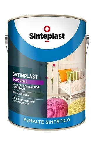 Esmalte 3 En 1  Blanco Mate 4 Litros Satinplast