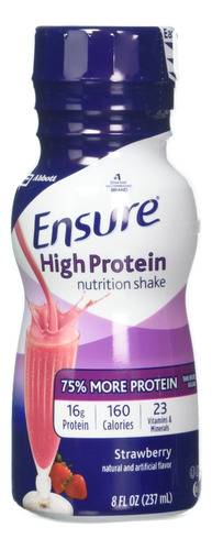 Ensure Batido Nutricional Alto En Proteínas, Fresa, 6 Unid.
