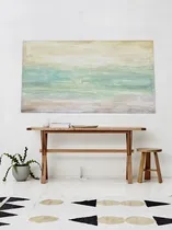 Comprar Cuadro Moderno Abstracto Pintado A Mano Mar Verde Agua