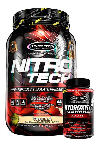 Hydroxycut 100caps + Proteina Nitro Tech 2 Lb Muscletech