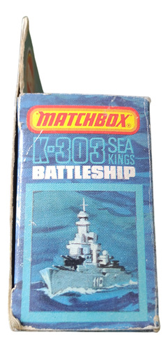 Matchbox Sea Kings Superfast K-303 Battleship 1976 Gris