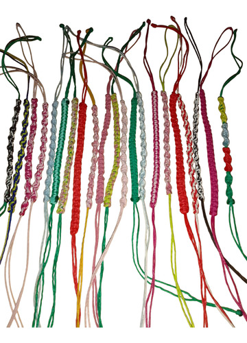 Pulseras Macrame Pack 40 Colores Variados Varios 20 Cm 29 Cm