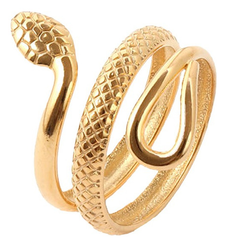 Anillo De Acero Inoxidable Serpiente Snake Chic