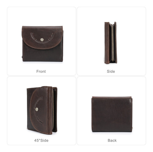 Cartera Delgada Para Mujer Cartera De Cuero Con Monedero
